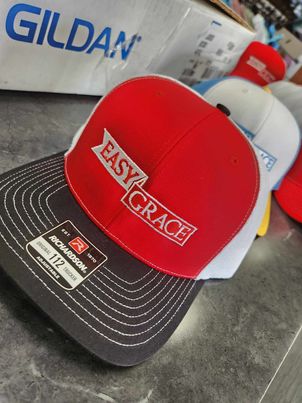 Easy Grace Baseball Hat (Red & Black)