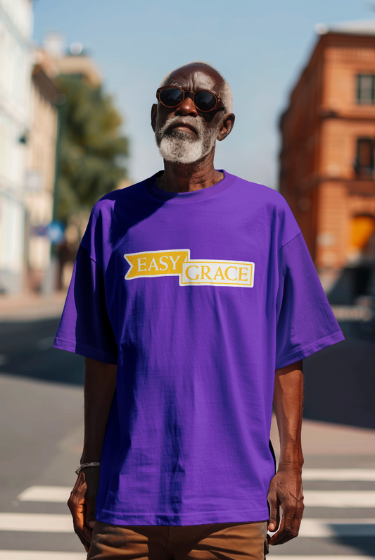 Easy Grace Men's T-Shirt Purple & Yellow