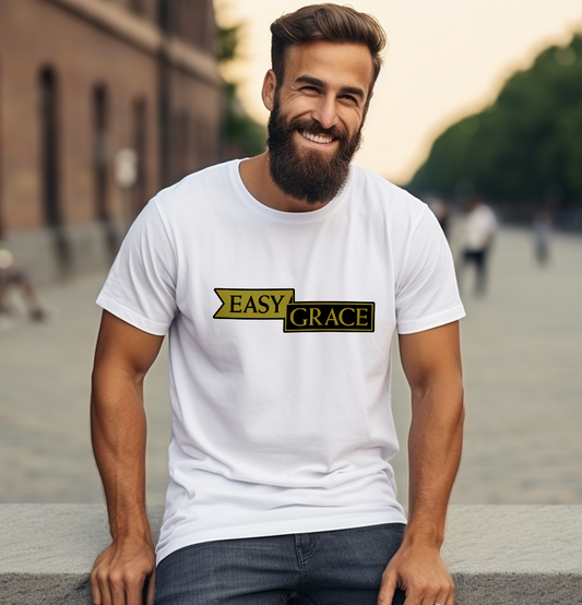 Easy Grace Men's T-Shirt Black & Gold Logo