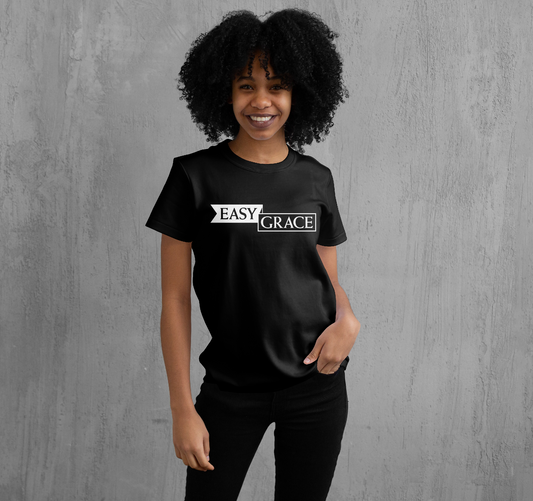 Easy Grace Apparel: Jet Black Crew Neck T-Shirt