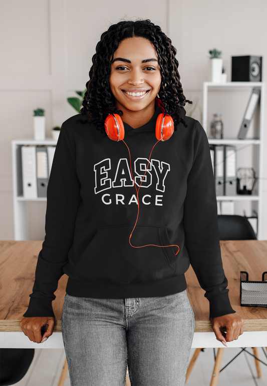 The Easy Grace Women’s Hoodie: Relaxed Black
