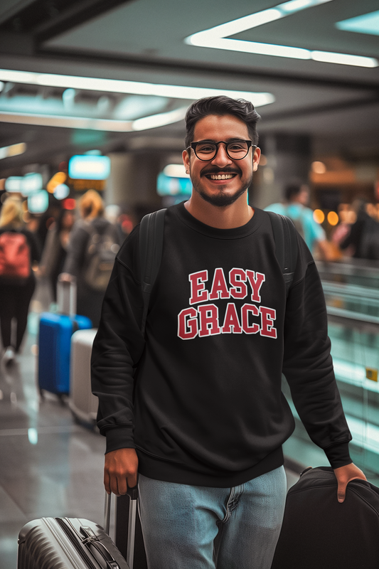 Classic Comfort Sweatshirt : Black & Red